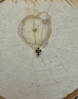 Prong Stone Cross Necklace