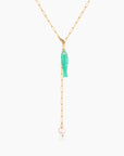 Fortuna Lariat Necklace | Chrysoprase