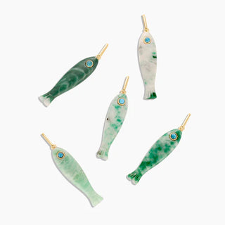 Fortuna Lariat Necklace | Green Dot Jasper