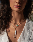 Fortuna Lariat Necklace | Mother of Pearl