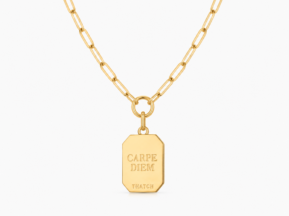 Carpe Diem Paperclip Necklace