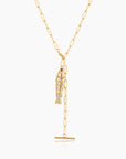 Goldie Pave Fish Toggle Necklace
