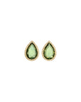 Green Sapphire Lento Earrings | 14K