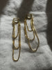 Box Chain Drop Earrings Earrings P&K Gold  