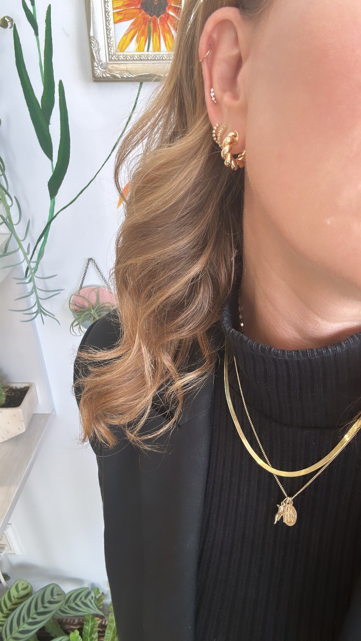 Mini Chunky Twist Hoop Earrings Earrings P&K   