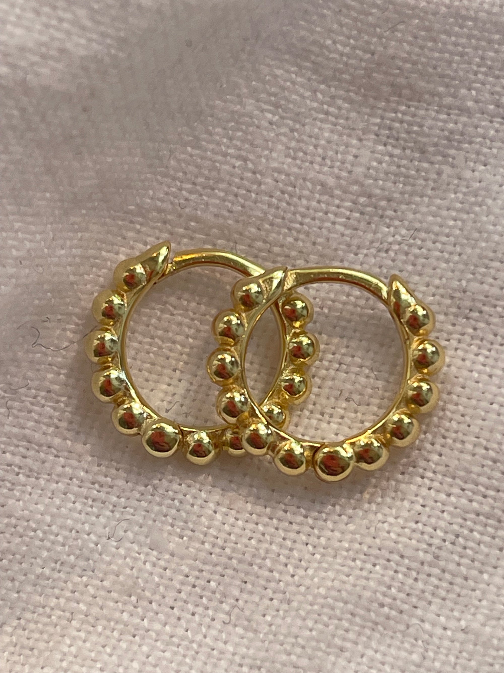 Bubble Huggie Hoops Earrings P&K 12mm  
