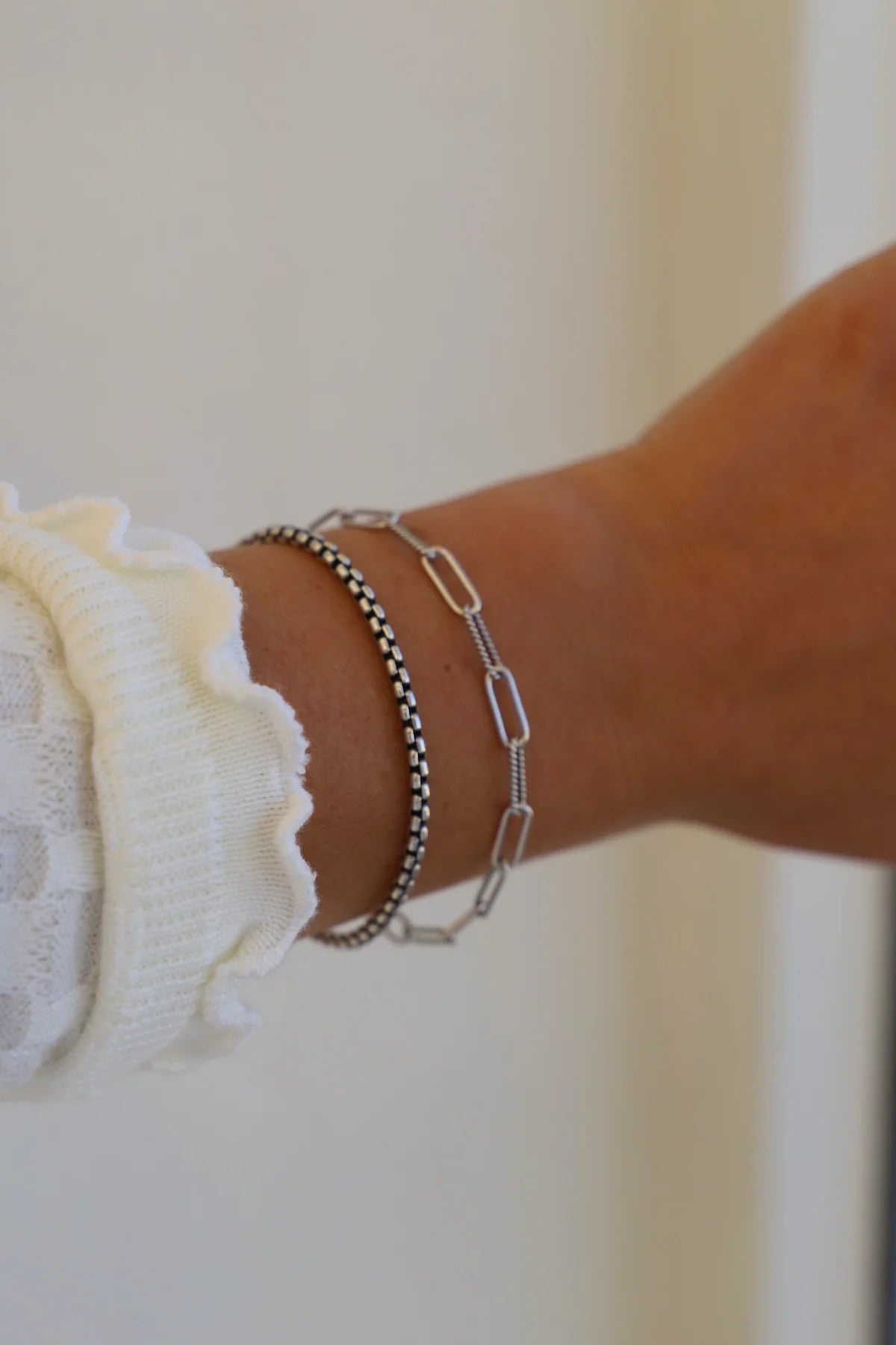 Holland Round Box Chain Bracelet