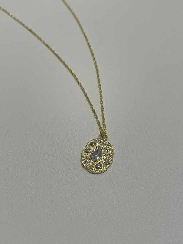Altagracia Medallion Necklace Necklaces P&K White Topaz  