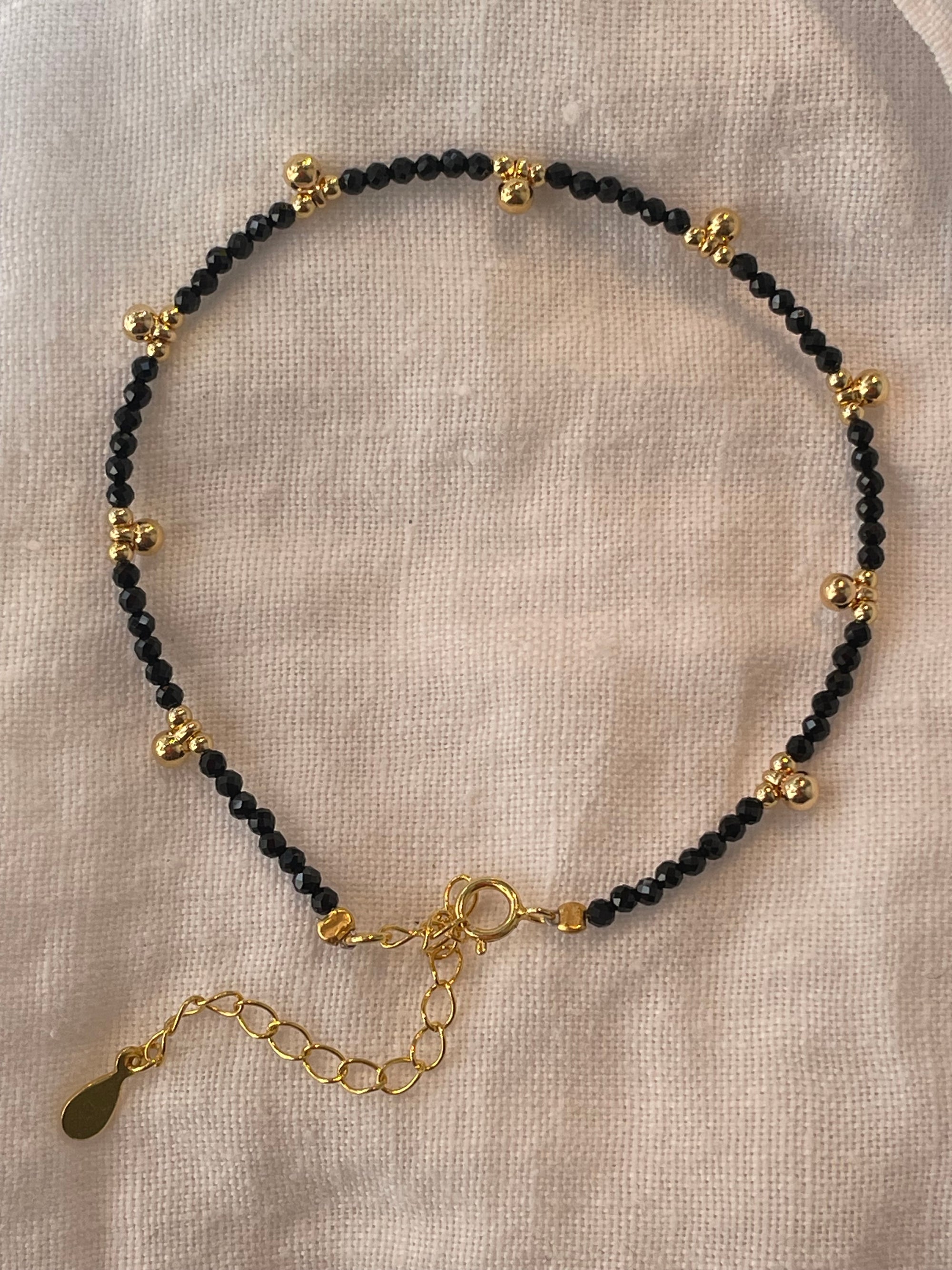 Khaya Beaded Gem Bracelet Bracelets P&amp;K Black  