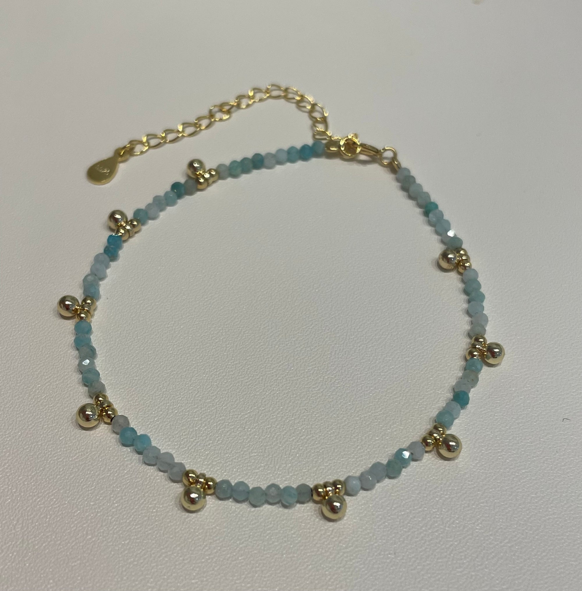 Khaya Beaded Gem Bracelet Bracelets P&amp;K Aqua  