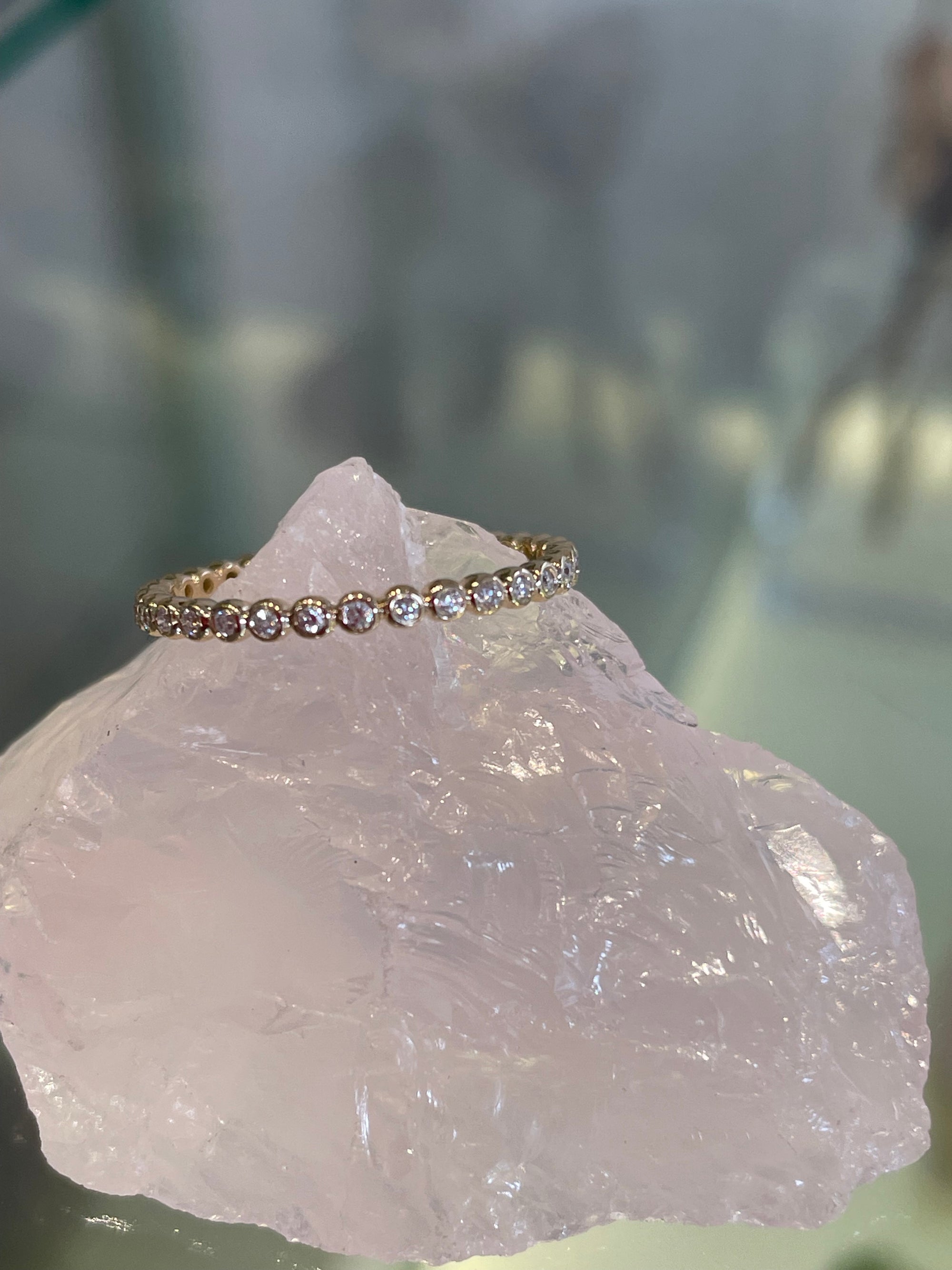Eternity Bezel Diamond Ring | 14K Rings ByZade   
