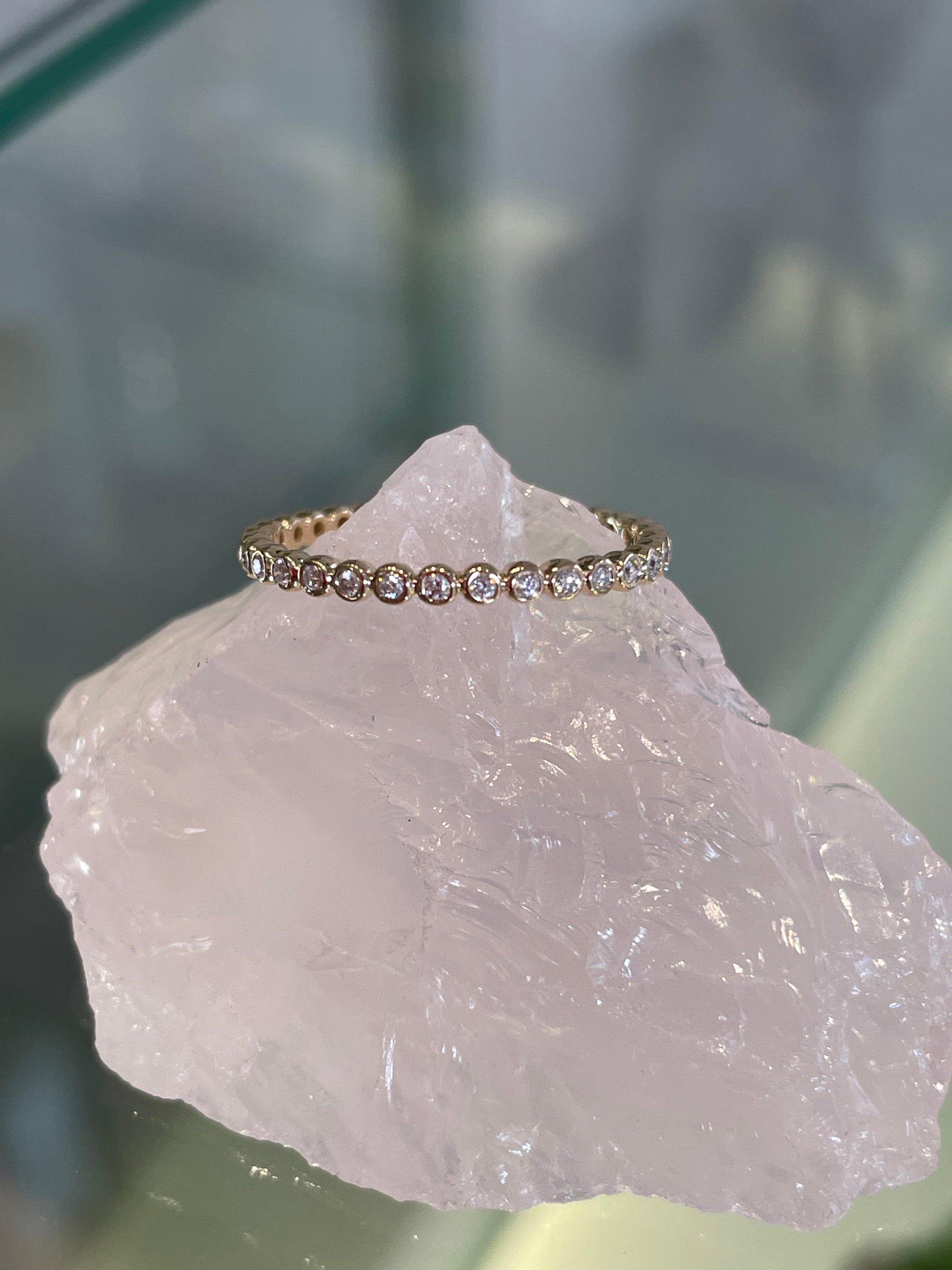 Eternity Bezel Diamond Ring | 14K Rings ByZade 5  