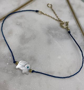 Elephant Bracelet | Mother of Pearl Bracelets P&K Blue/Gold  