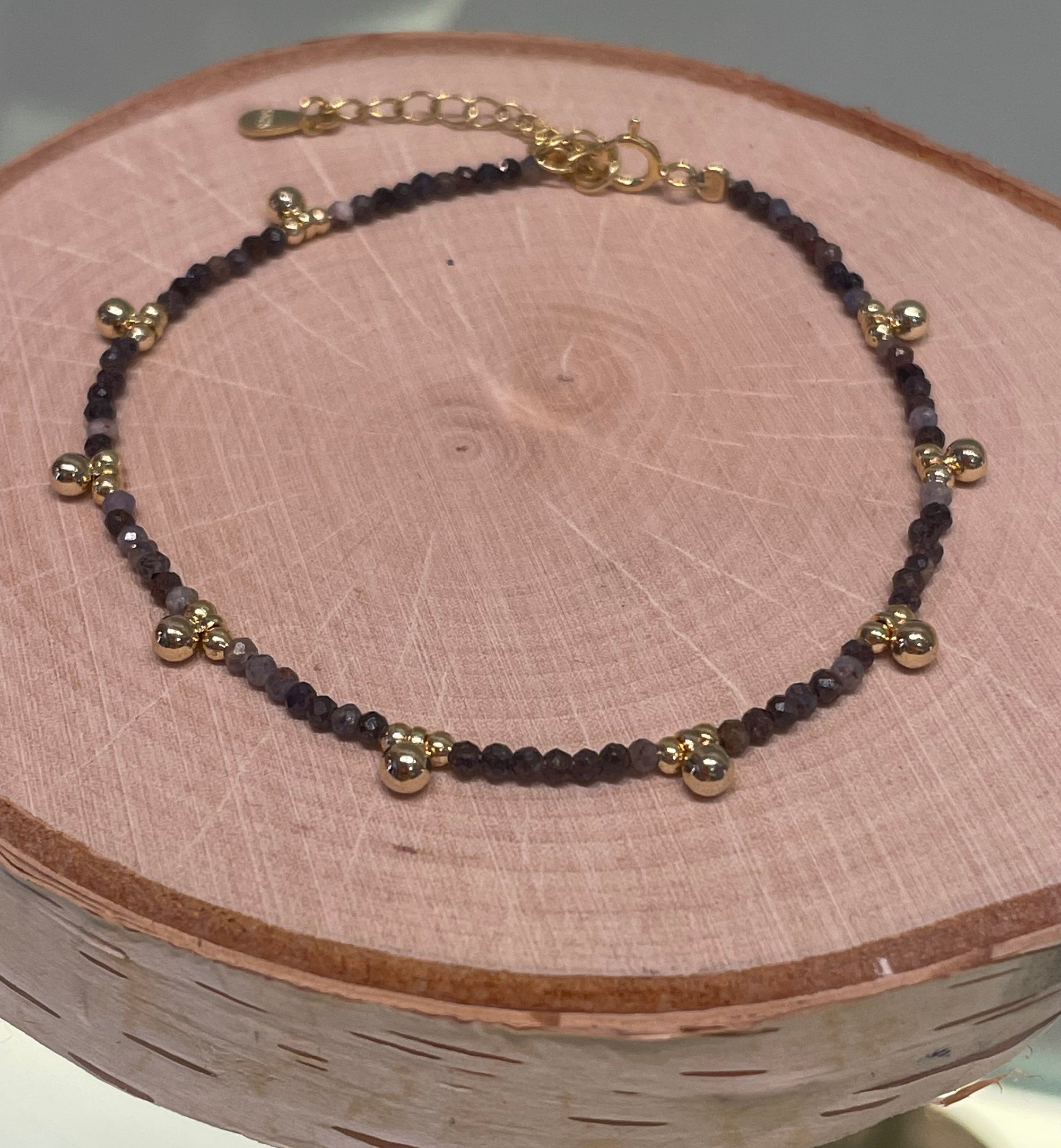 Khaya Beaded Gem Bracelet Bracelets P&amp;K Pyrite Grey  