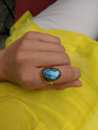 Labradorite Gemstone Ring