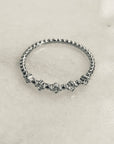 Five Prong Beaded Ring