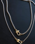 Nova Round Box Chain Necklace | Two-Tone