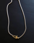 Nova Round Box Chain Necklace | Two-Tone