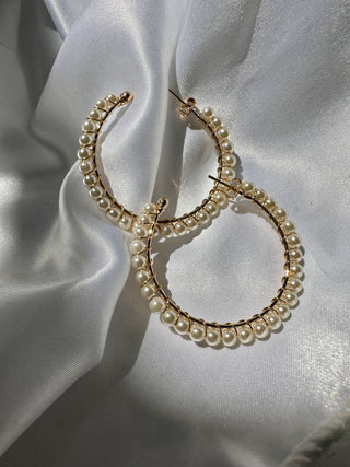 Summer Pearl Hoops Earrings P&K   