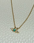 Emerald Spear Necklace | 14K