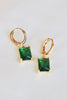 Emerald Large Rectangle Huggie Earrings Katie Waltman Jewelry   