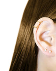 Tiny Pearl Screw Flat Back Earring | Single