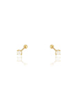 Tiny Pearl Screw Flat Back Earring | Single