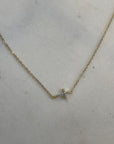 Small East-West Cross Necklace