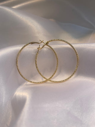 Large Textured Hoops