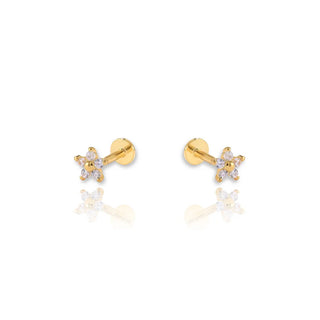 Flower Cartilage Earring | Single | Flat Back
