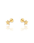 Star Screw Flat Back Earring | Single