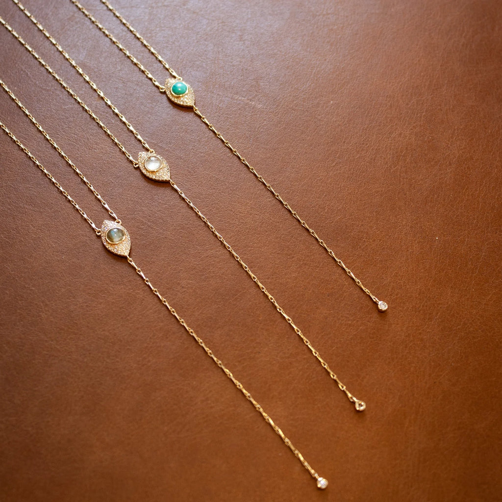 Hazel Lariat Necklace Necklaces Leeada Studio   