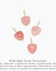 Isabel Paperclip Chain Heart Necklace | Pink Opal