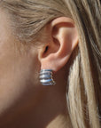 Laurel Statement Studs | Silver