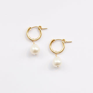 Amelia Pearl Hoops | Teardrop