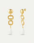 Marcela Earrings | White Agate