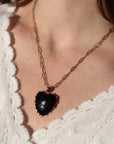 Malene Heart Necklace | Onyx