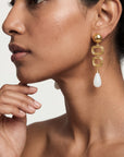 Marcela Earrings | White Agate