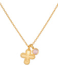 Compassionate Faith Cross Necklace | Rose Quartz