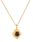 Spiritual Strength Lotus Necklace | Garnet