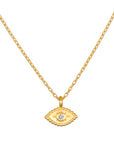 Shielded Spirit White Topaz Eye Necklace