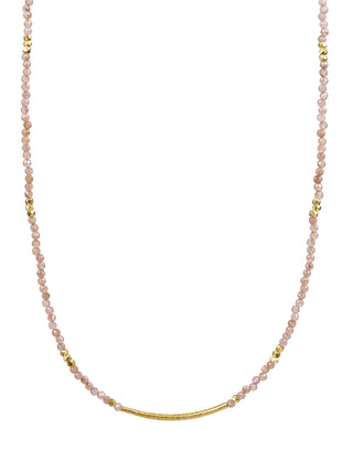 Zephyr Beaded Necklace Necklaces Lulu Designs Rhodochrosite  