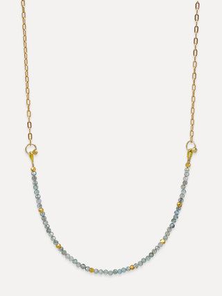 Bryn Gemstone Necklace | Blue Zircon