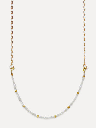 Bryn Gemstone Necklace | White Pearl