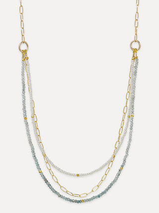 Oasis Necklace | Pearl - Blue Zircon