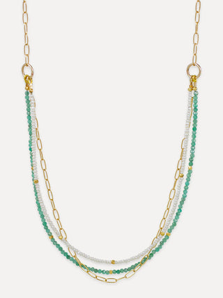 Oasis Necklace | Pearl - Emerald