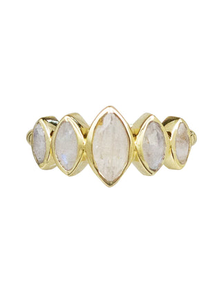 Adela Marquise Ring Rings Lulu Designs Moonstone 6 