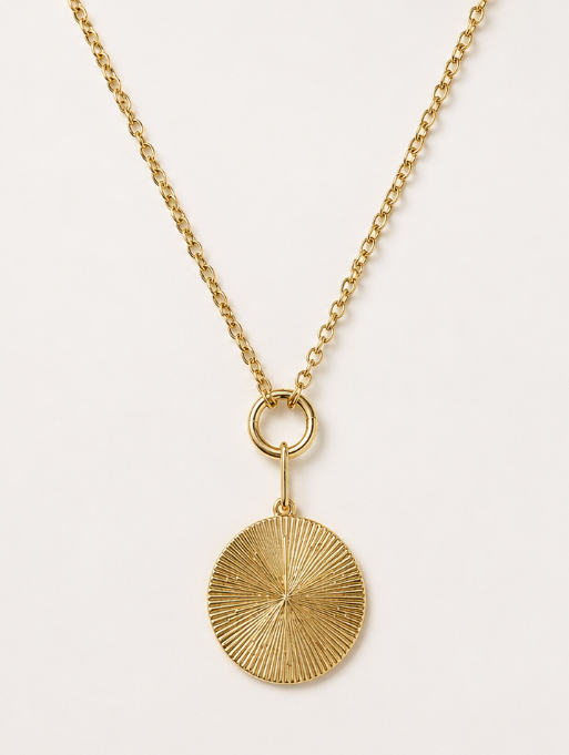 Gold Sundial Rollo Necklace