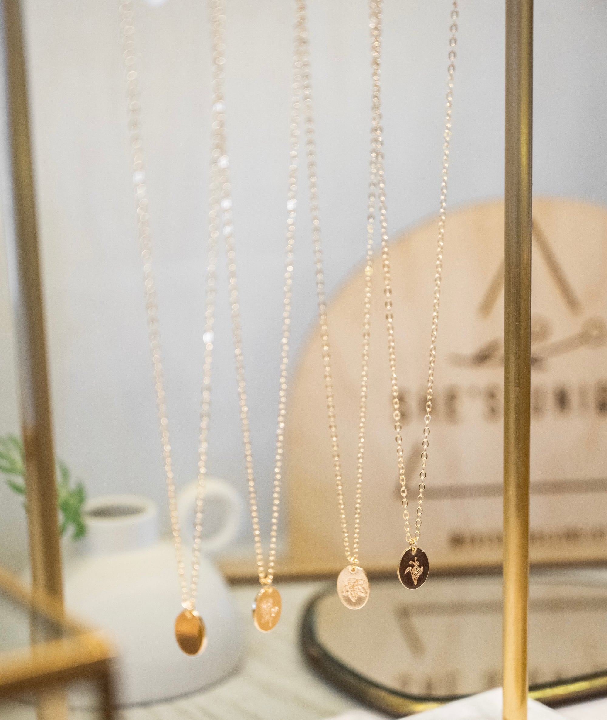 Birth Flower Necklace | Goldfill Necklaces LaaLee Jewelry   