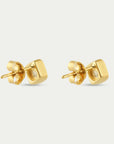 Deco Citrine Stud Earrings | Large